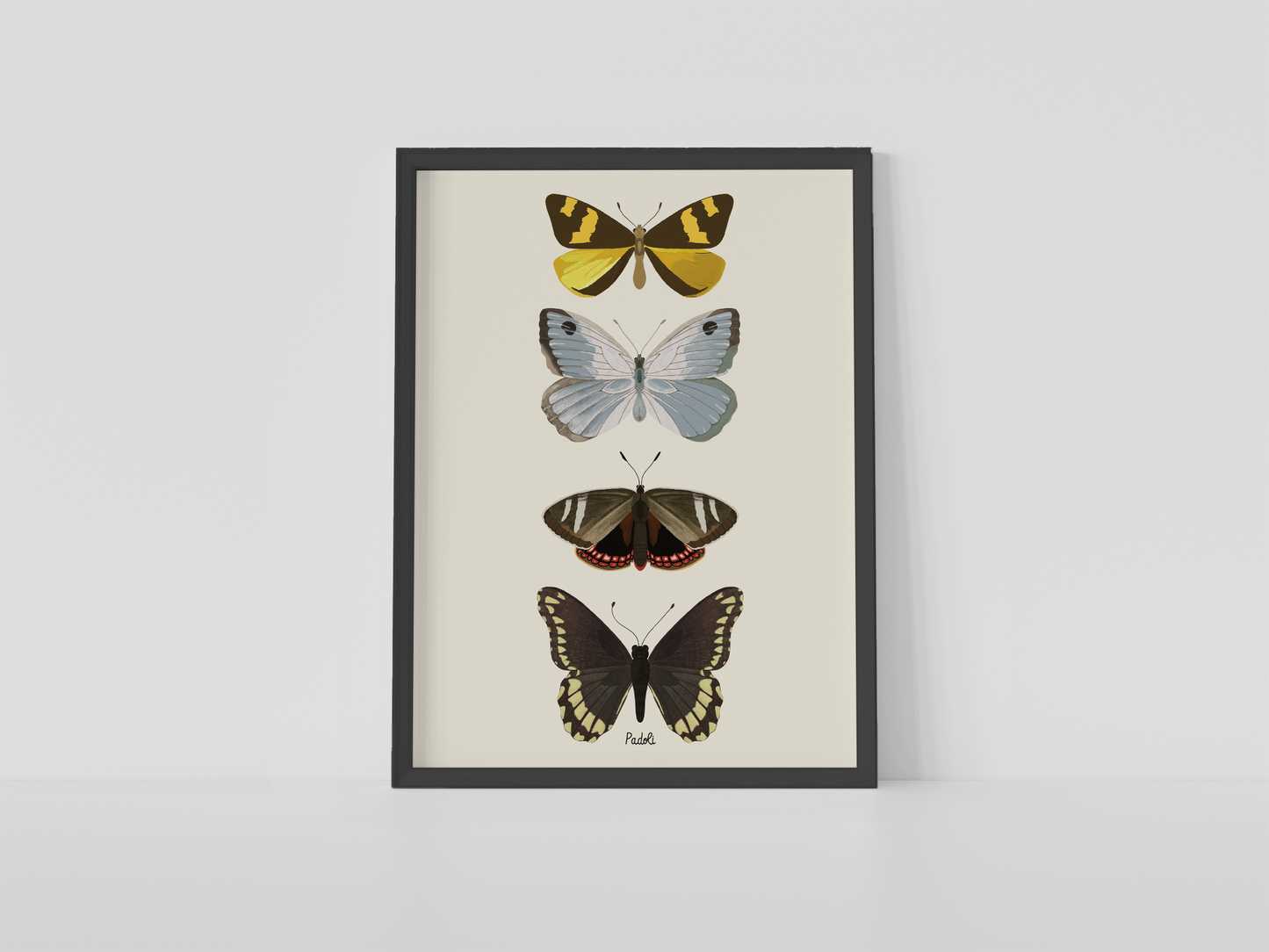 Print composición 4 mariposas II