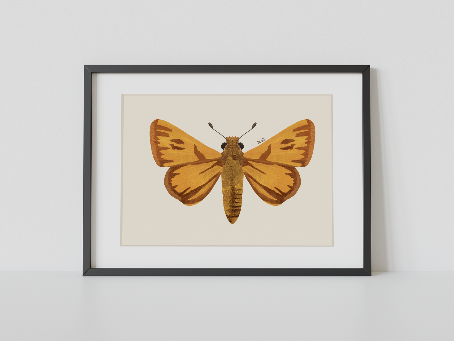 Print Mariposa Hesperia amarilla