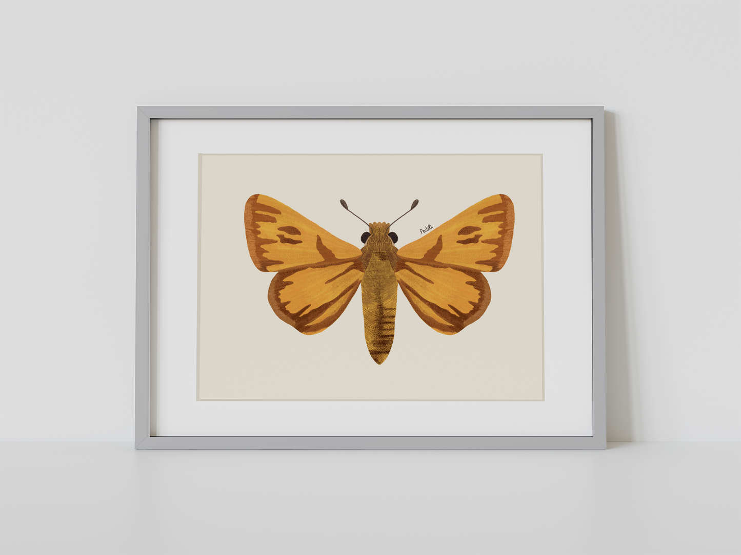 Print Mariposa Hesperia amarilla