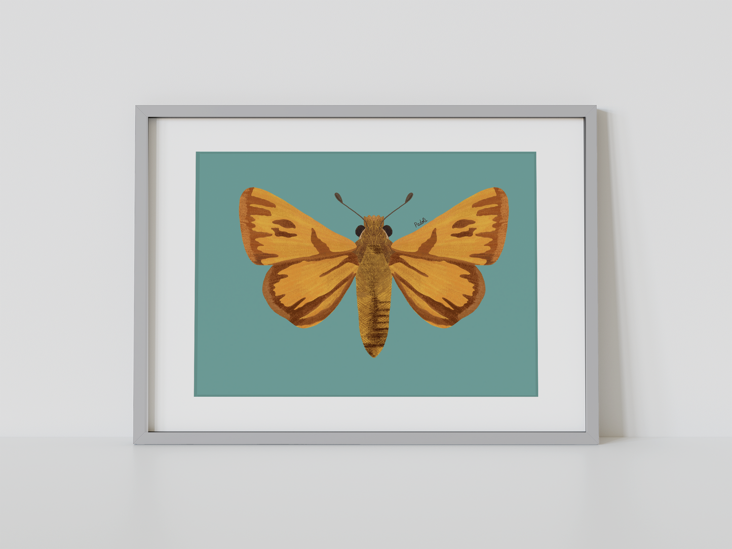 Print Mariposa Hesperia amarilla