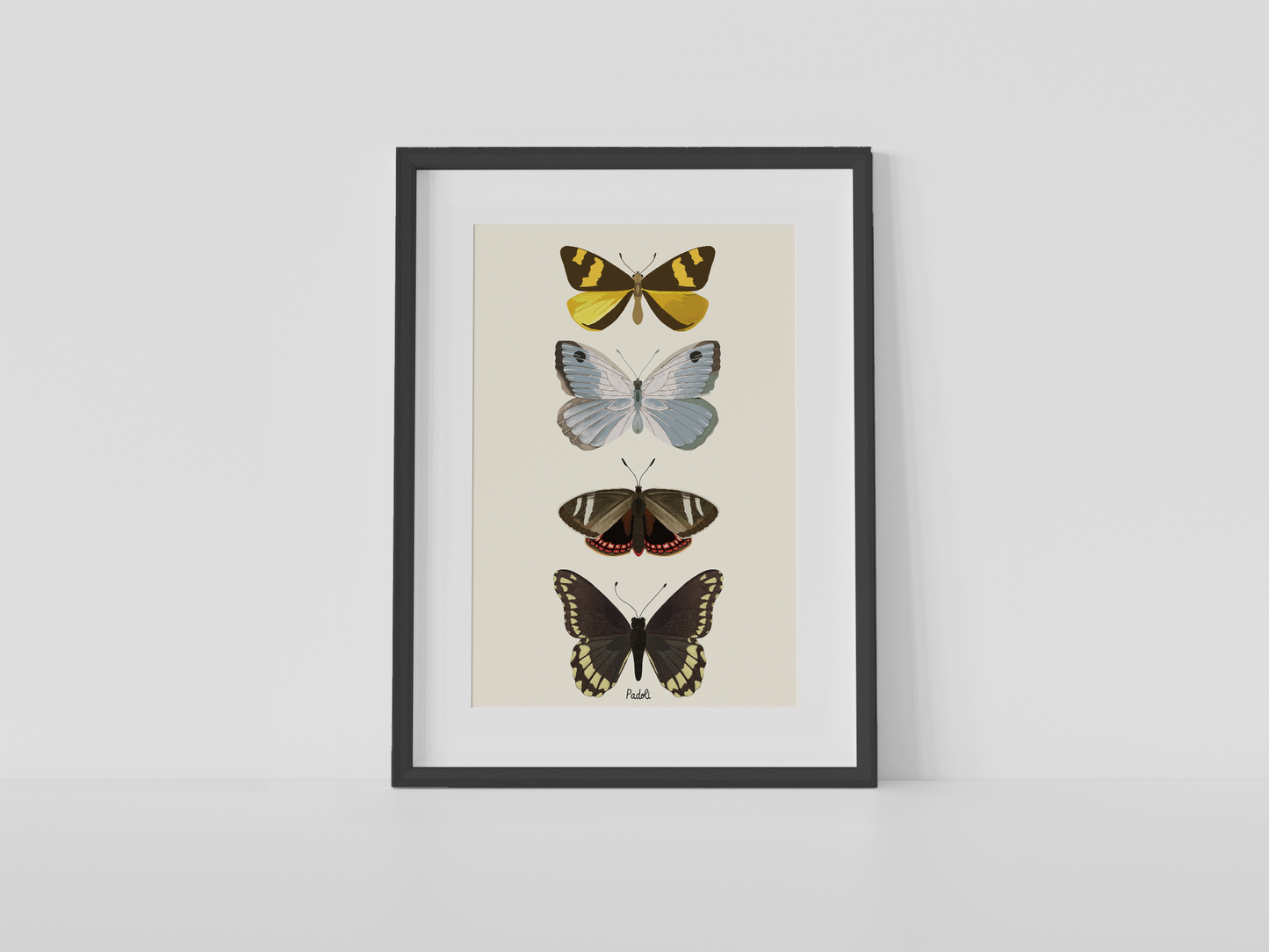 Print composición 4 mariposas II