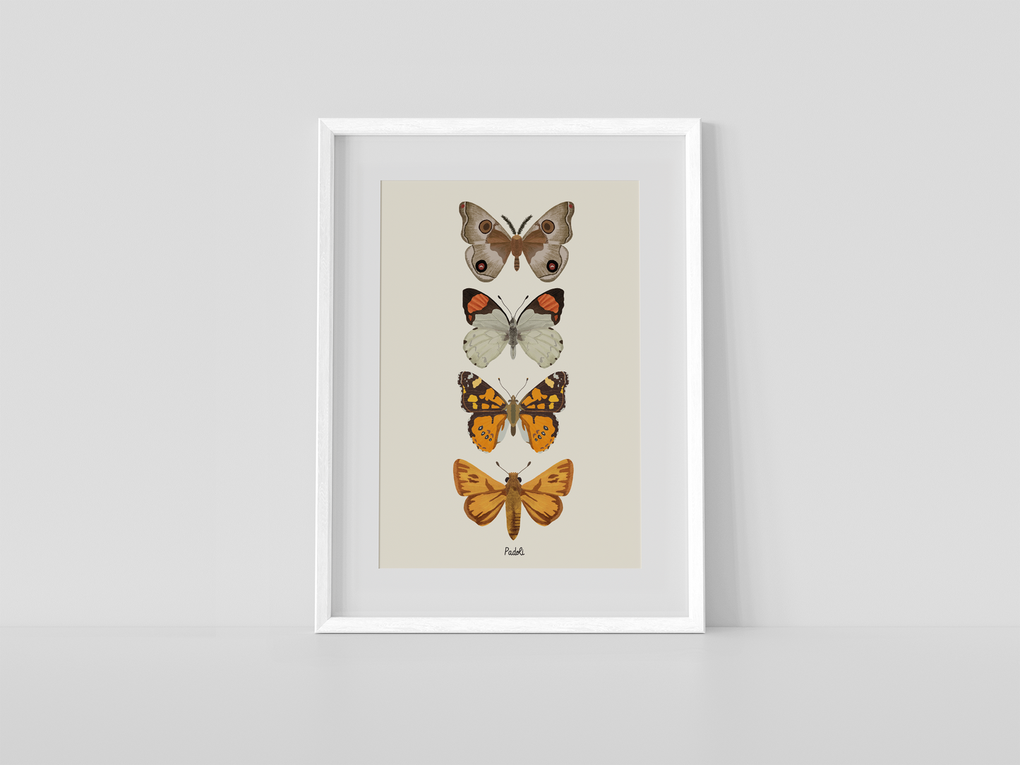 Print composición 4 mariposas