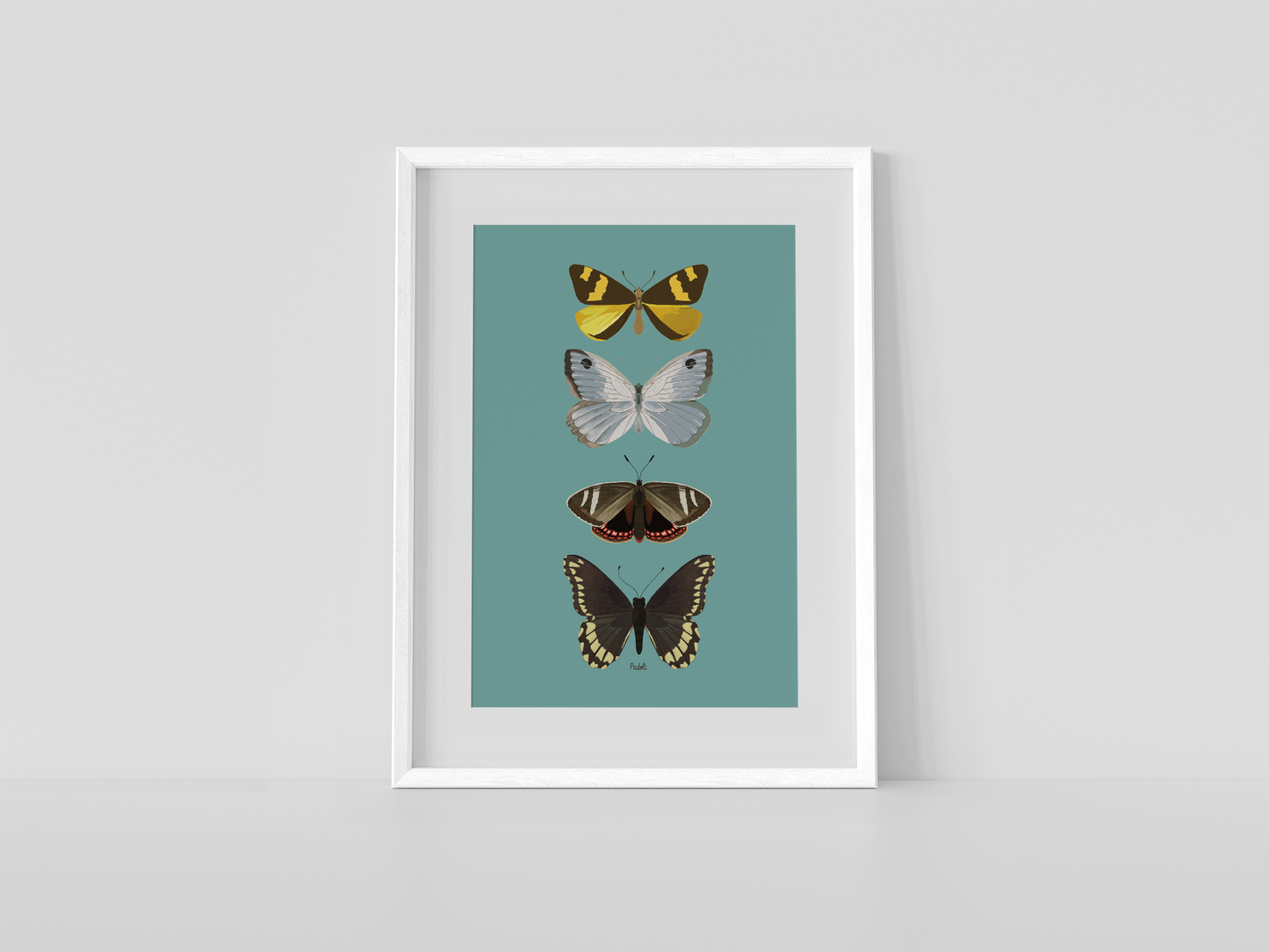Print composición 4 mariposas II