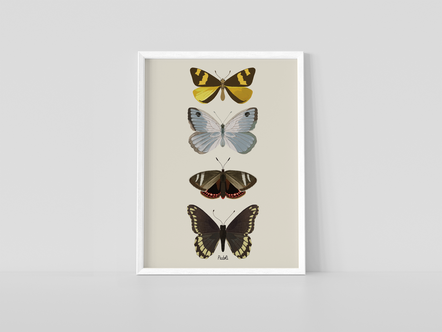 Print composición 4 mariposas II