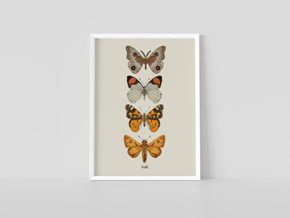 Print composición 4 mariposas