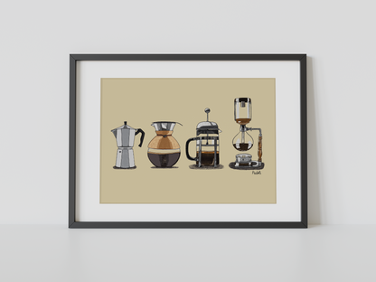 Print composición de cafeteras