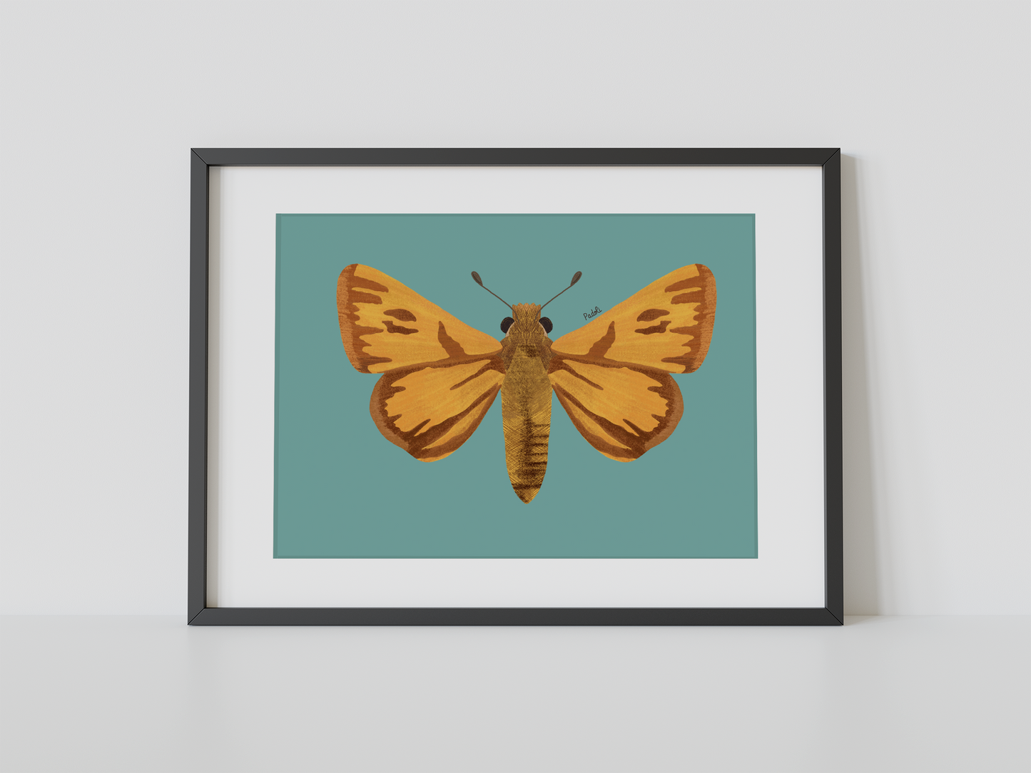 Print Mariposa Hesperia amarilla