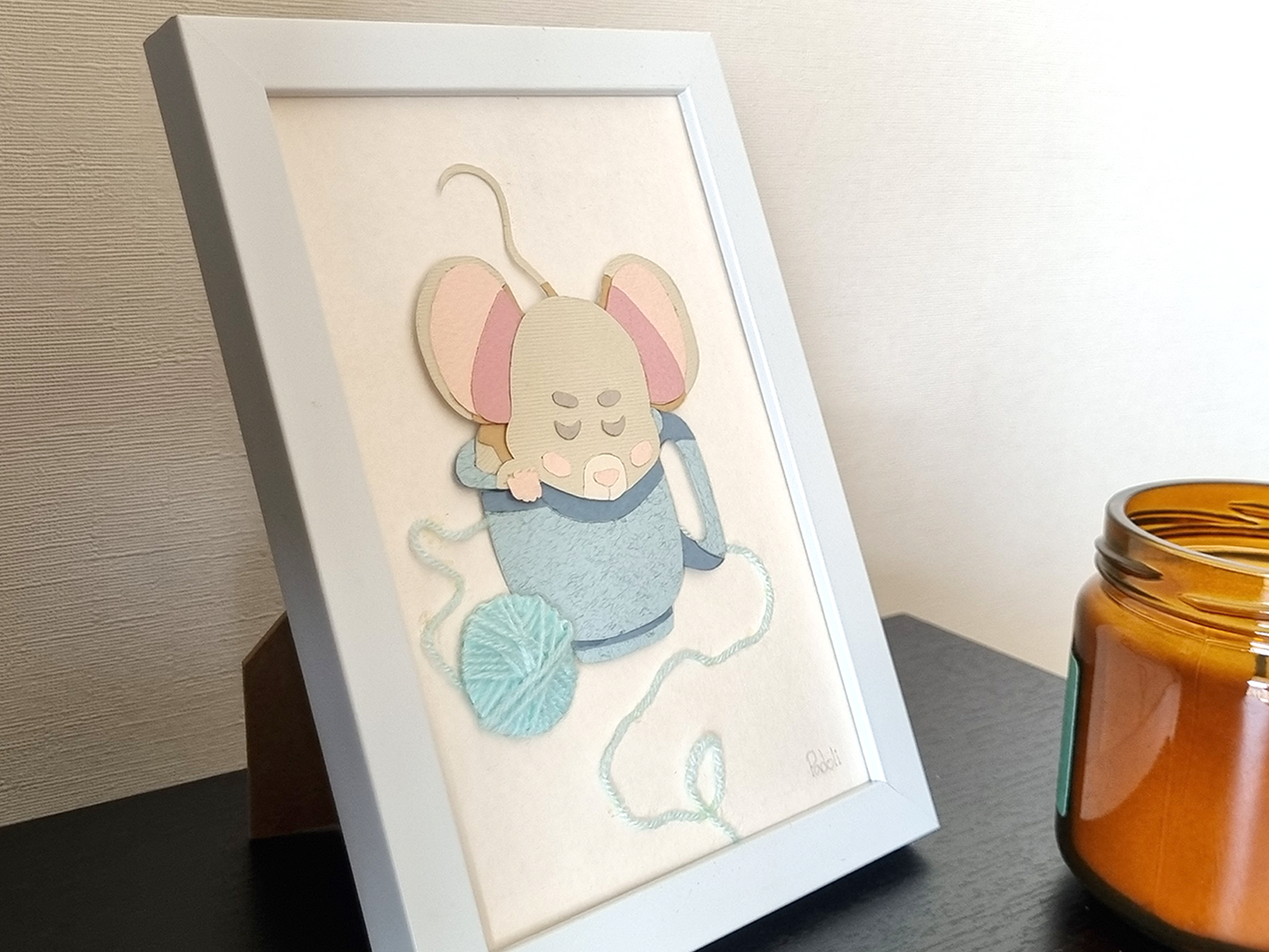 Cuadro de Papercut ratoncito