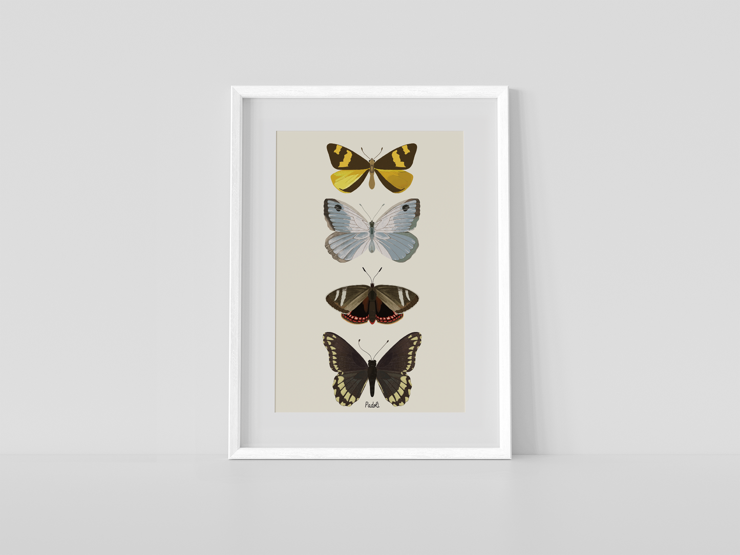 Print composición 4 mariposas II