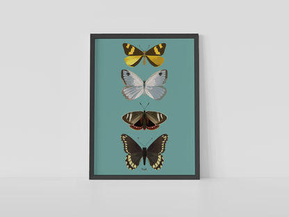 Print composición 4 mariposas II