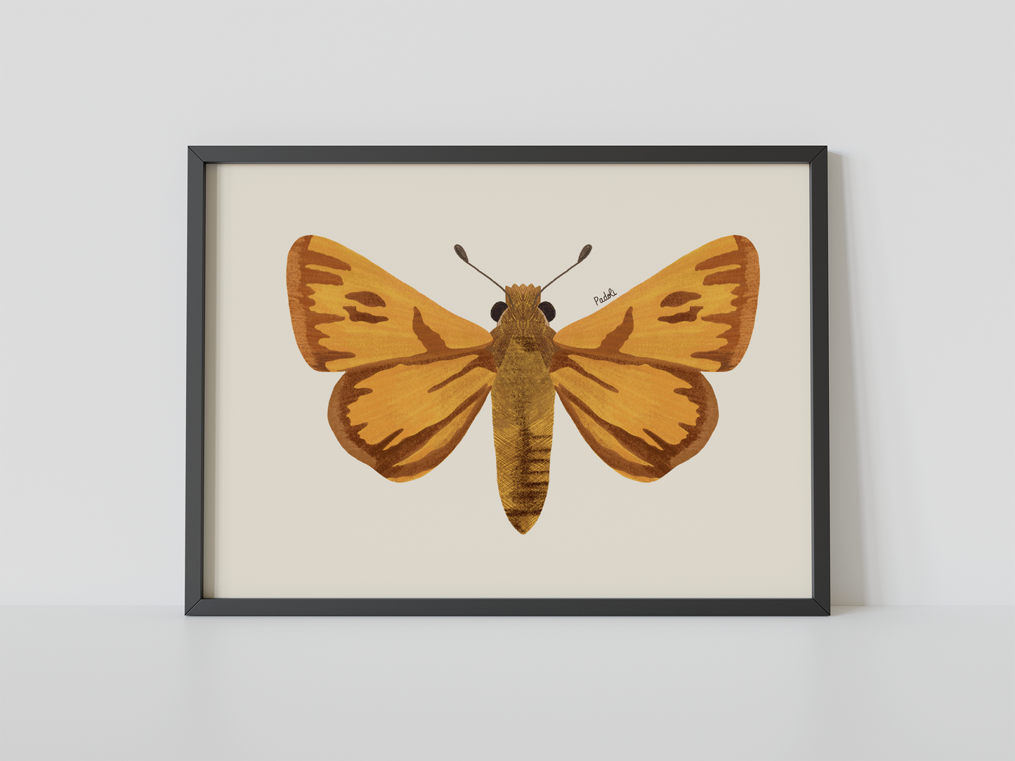 Print Mariposa Hesperia amarilla