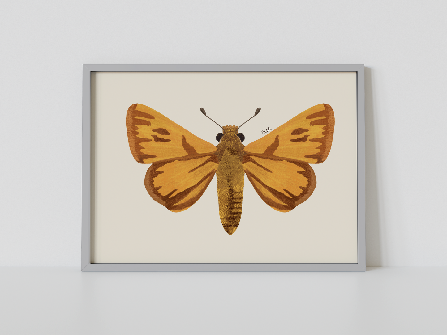 Print Mariposa Hesperia amarilla