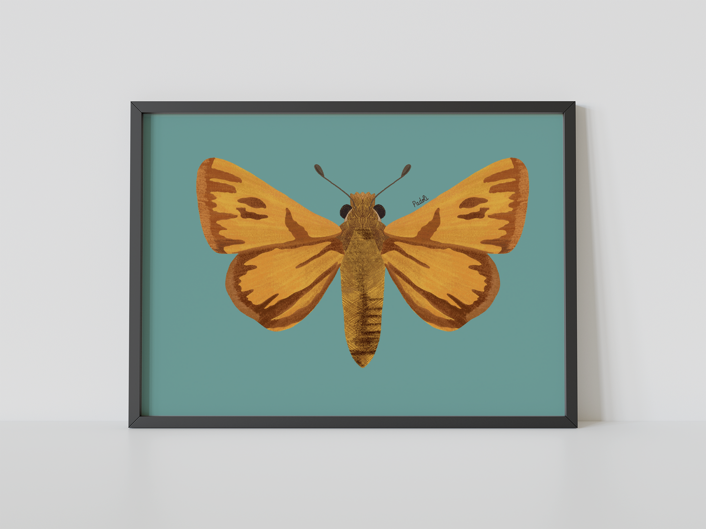 Print Mariposa Hesperia amarilla