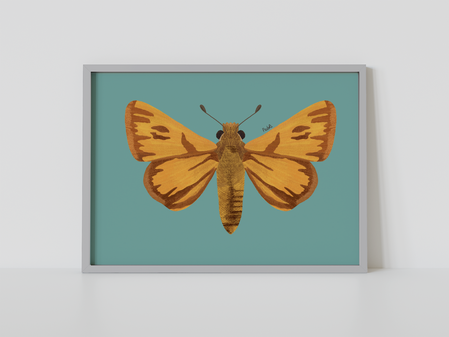 Print Mariposa Hesperia amarilla