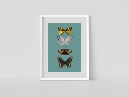 Print composición 4 mariposas II