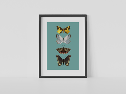 Print composición 4 mariposas II