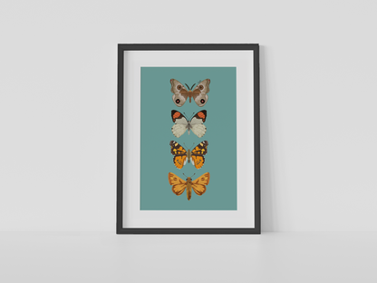 Print composición 4 mariposas